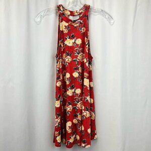 Hippie Rose Womens A Line Dress Multicolor Floral Stretch Sleeveless XS